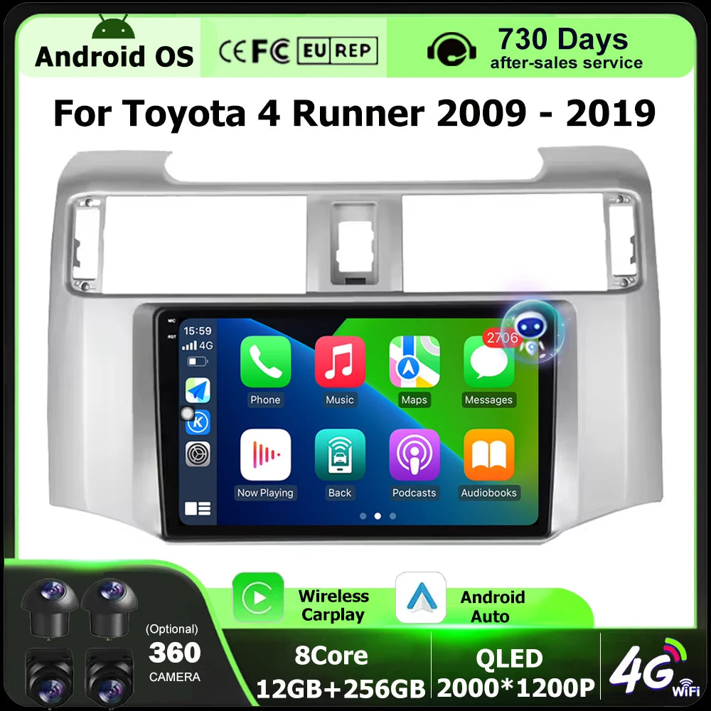 Android 16 Auto For Toyota 4 Runner 2009-2019 Car Radio Multimedia Video Player GPS Naviga