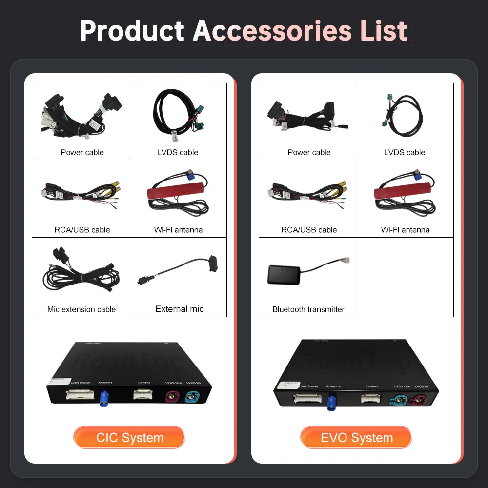 RoadTop Wireless CarPlay Android Auto for BMW Z4 E89 2009-2018 CIC EVO System, with Airpla | AUTOKITSHOP