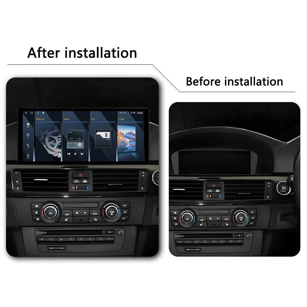 Android 14 QLED Car Intelligent Touch Display Right Hand Drive for BMW 3 Series E90 E91 E9