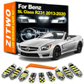 ZITWO 9Pcs LED Interior Light Trunk Sun Visor Bulb Kit For Mercedes Benz SL Clas for Mercedes R231 SL63 2013-2020 - Canb