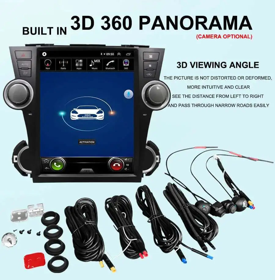 12.1inch Screen For Toyota Highlander 2007-2013 Android GPS Multimedia Carplay Head Unit A | AUTOKITSHOP