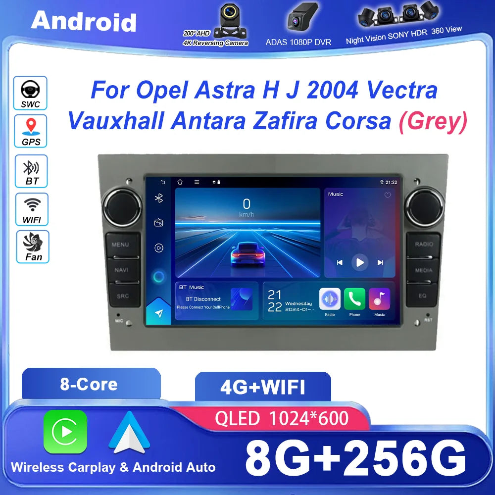 Android For Opel Astra H J 2004 Vectra Vauxhall Antara Zafira Corsa Auto Radio Stereo Wire
