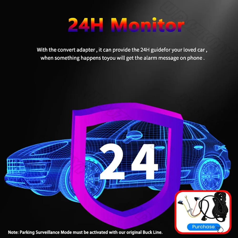 3Camera Dash Cam 2cam Car Camera 1080P Video Recorder WIFI Car DVR Front Rear View Camera Night Vision Black Box Car Accessories