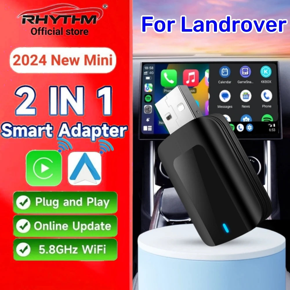 Wireless Adapter CarPlay Android Auto 2in1 Smart Dongle Play&Plug For Land Rove RANGE ROVE | AUTOKITSHOP
