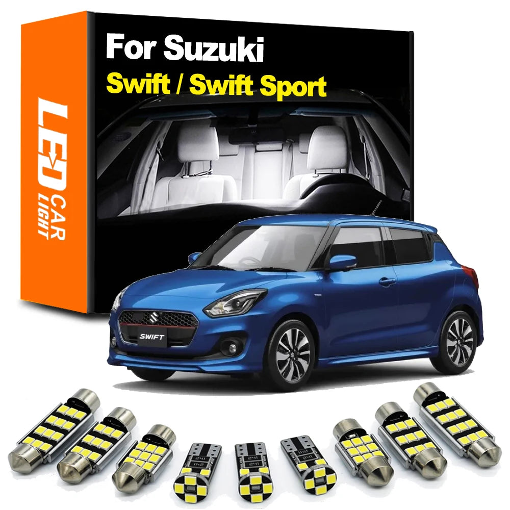 LED Interior Light Kit for Suzuki Swift For Swift Sport 1989-2015 - Canbus Dome Map Door Trunk Bulbs | AUTOKITSHOP