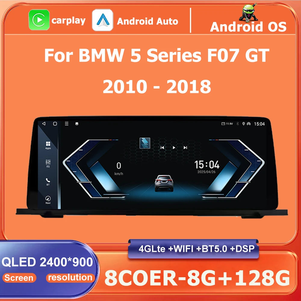 Car Radio Multimedia Player DSP Stereo Wireless Carplay GPS BT WiFi Android 16 For BMW 5 S