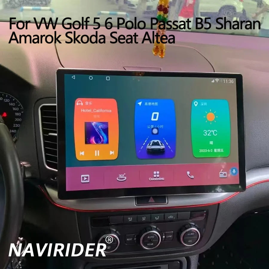 Android Auto Car Radio for VW Golf 5 6 Polo Passat B5 Sharan Amarok Skoda Seat Altea 13.3"