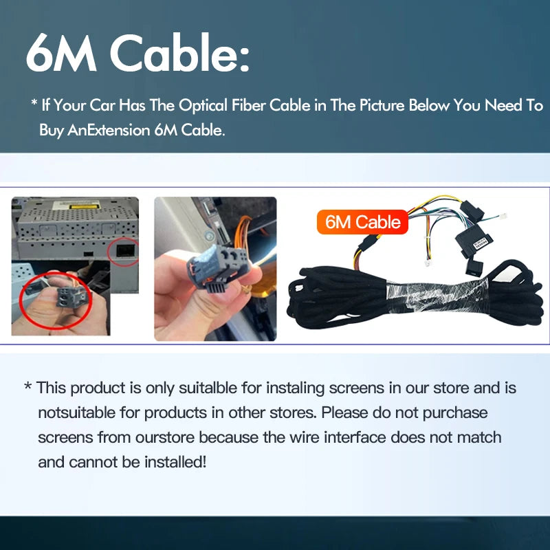 Car Extended Line Multimedia Player 6M Extended Line For Benz B200 ML SL SLK R350 C W203 C