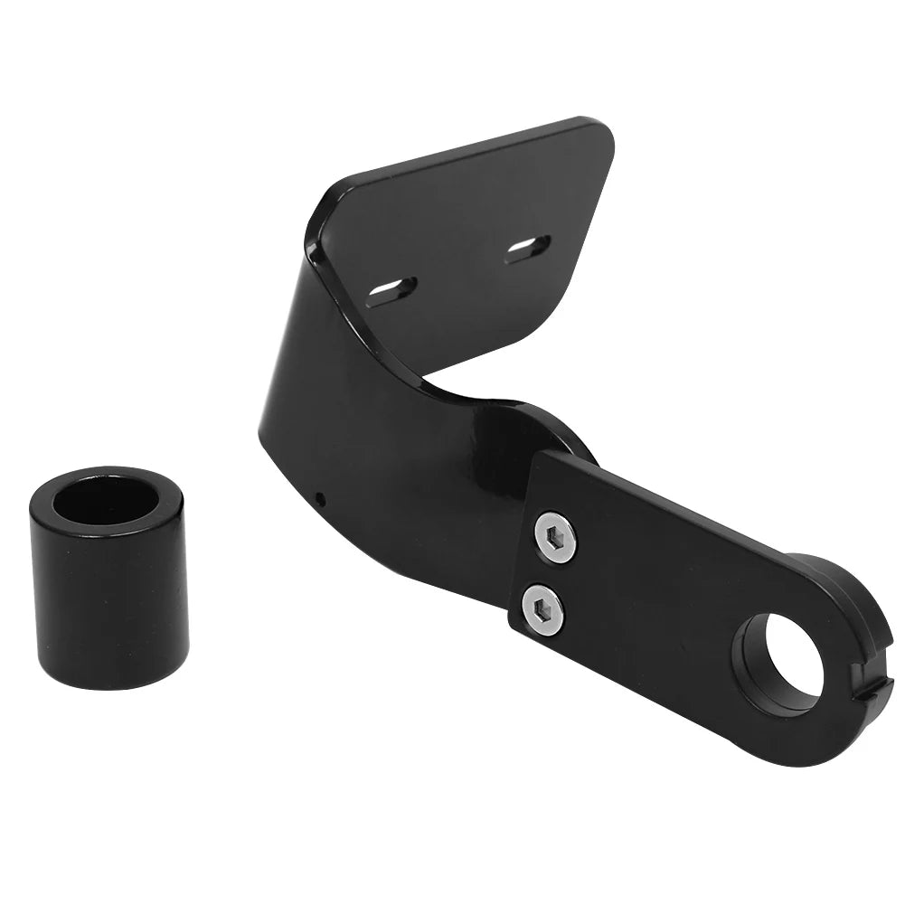 Black Modified Side Mount License Plate Bracket Holder for Harley Softail Fat Boy Breakout Dyna  - Automotive LED Light