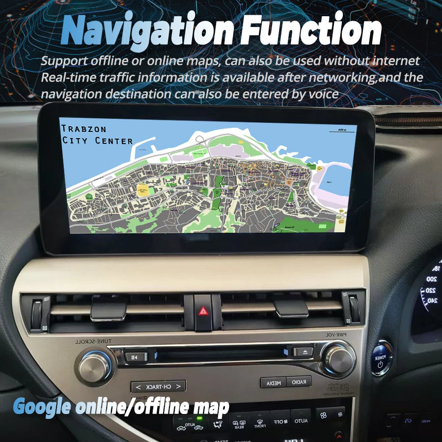 RHD DSP Car Radio GPS For LEXUS RX350 RX270 RX300 2009-2014 CarPlay 12.3inch Android 14 Sc