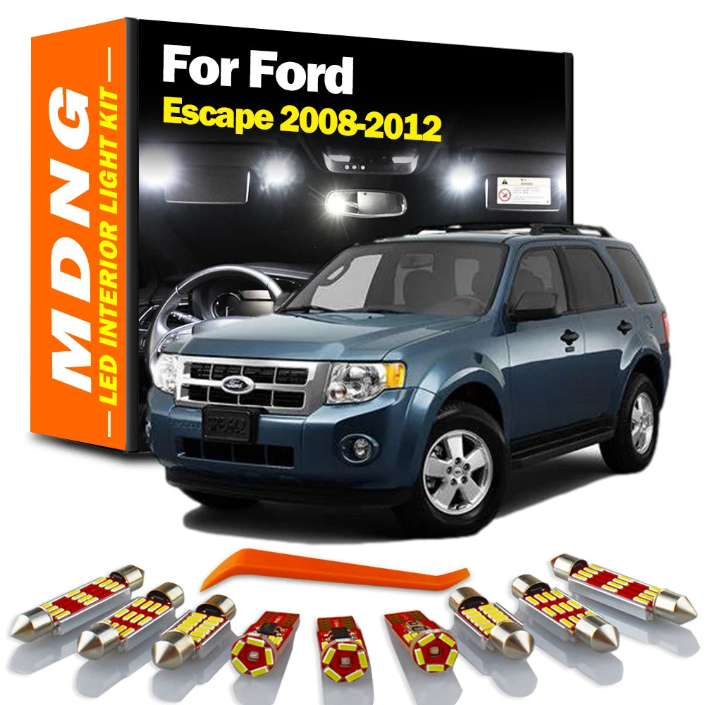 13-Piece LED Interior Light Kit for Ford Escape - Canbus Error-Free Bulbs | AUTOKITSHOP