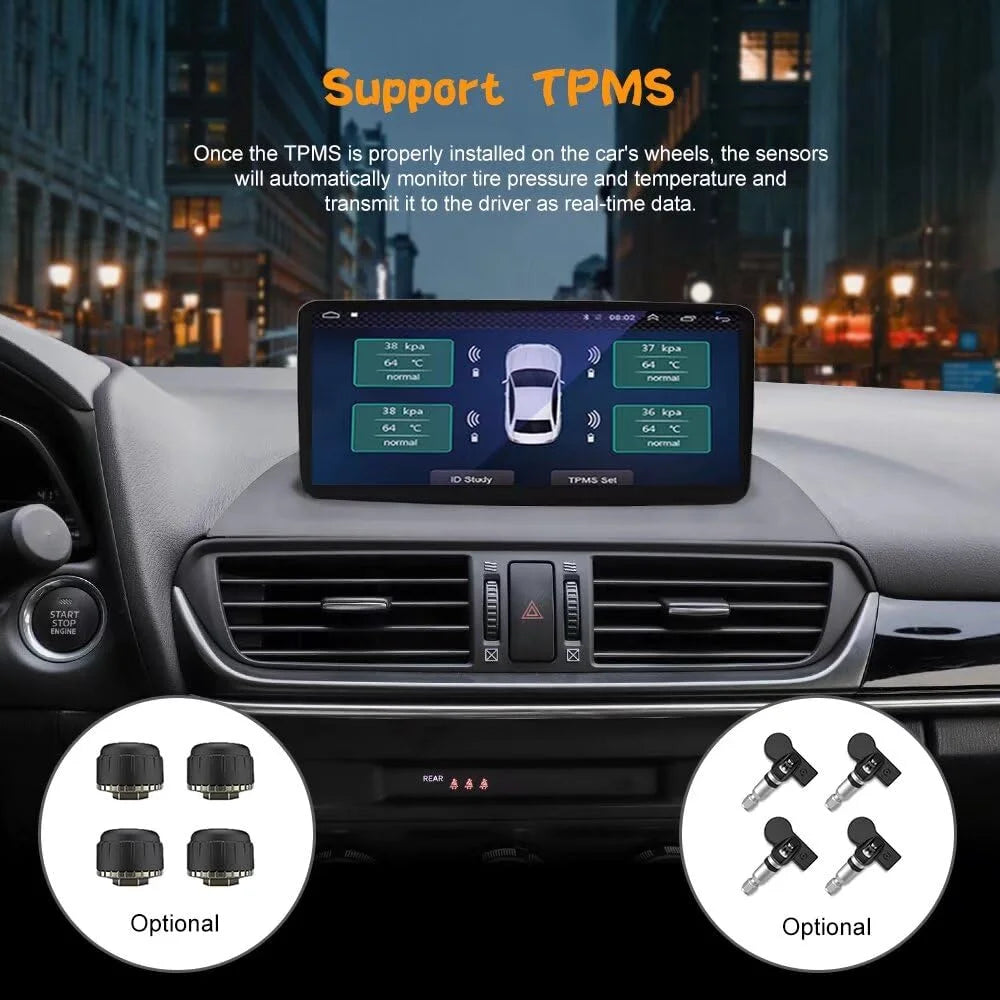 10.25" Android 14 Radio for Mazda CX-5 2017-2020 8-Core Snapdragon WiFi Incell Blue Ray Wi