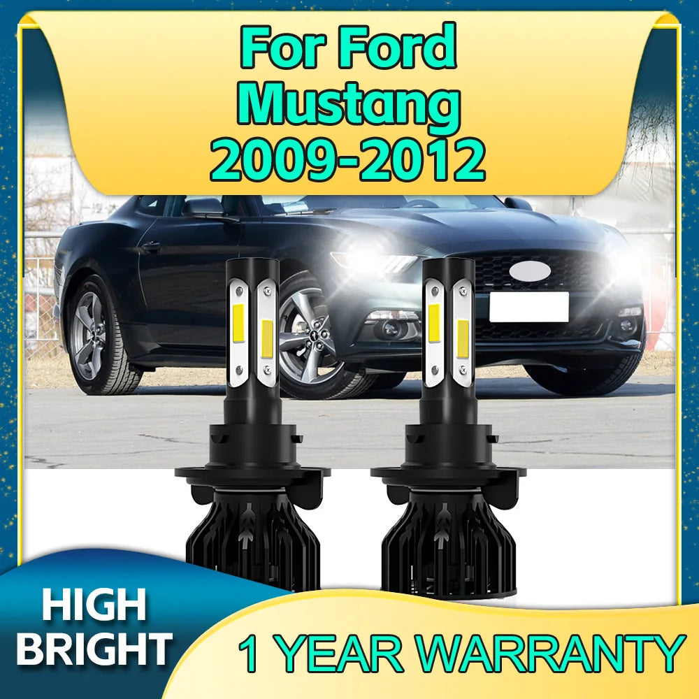 LED Headlight H13 Hi/Lo Beam Bulb 30000Lm All-in-One 6000K Cool White For Ford Mustang 200