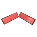 2x Rectangular Reflectors Professional Replace Parts Reflective Panel Simple Installation Attach - Automotive LED Light