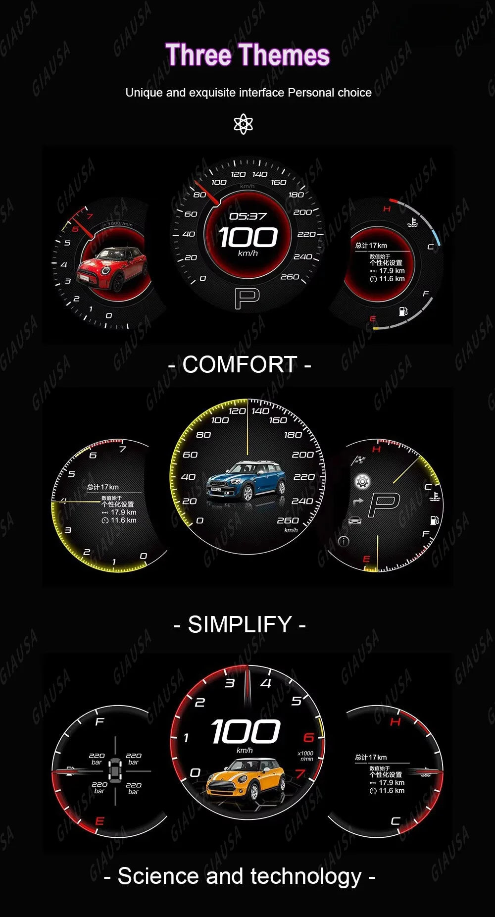 Car LCD Digital Cluster For BMW Mini Cooper 2014 to 2023 LCD Screen GPS Virtual Cockpit Sp