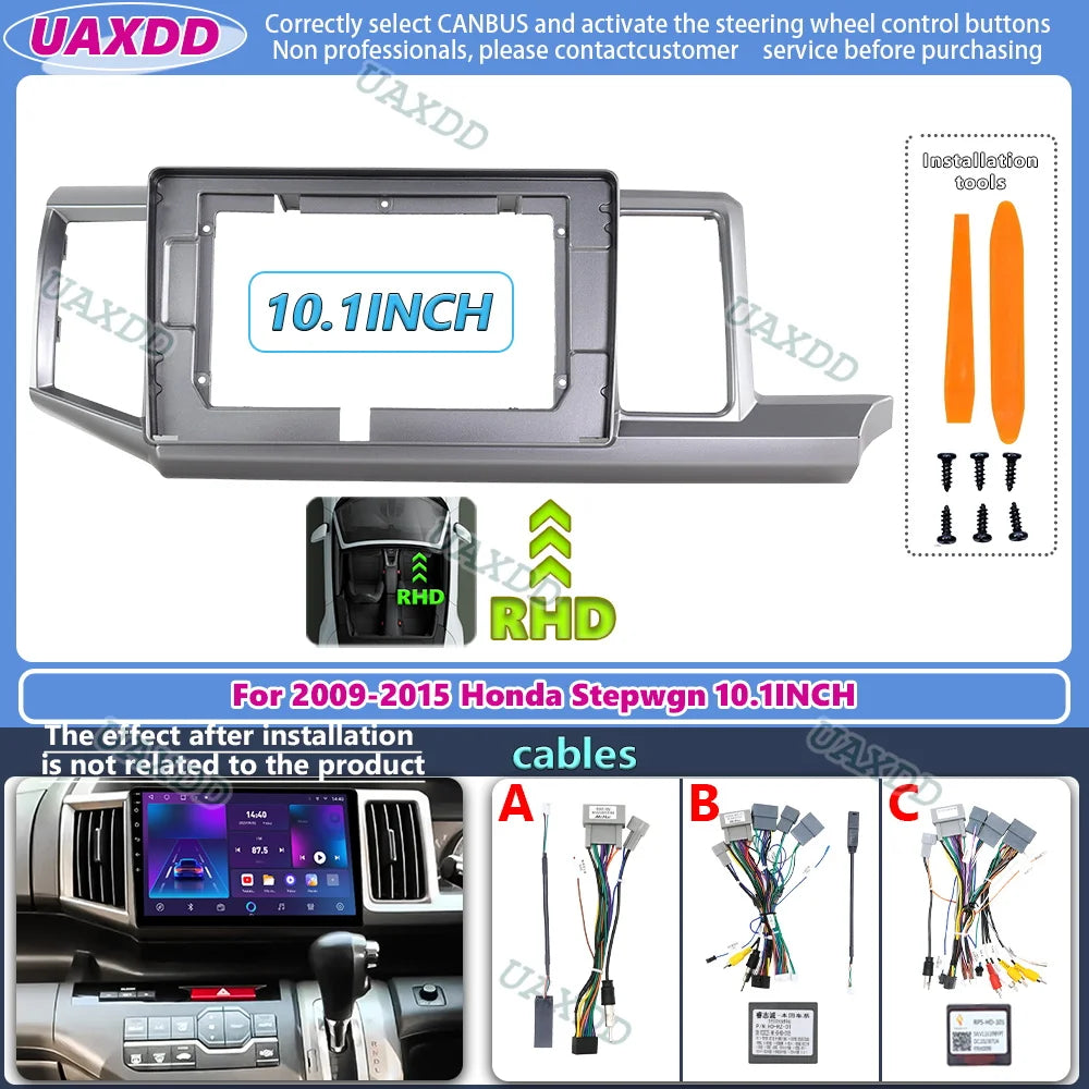 panneau navigation For 2009-2015 Honda Stepwgn 10.1INCH RHD Fascia voiture adaptateur mont