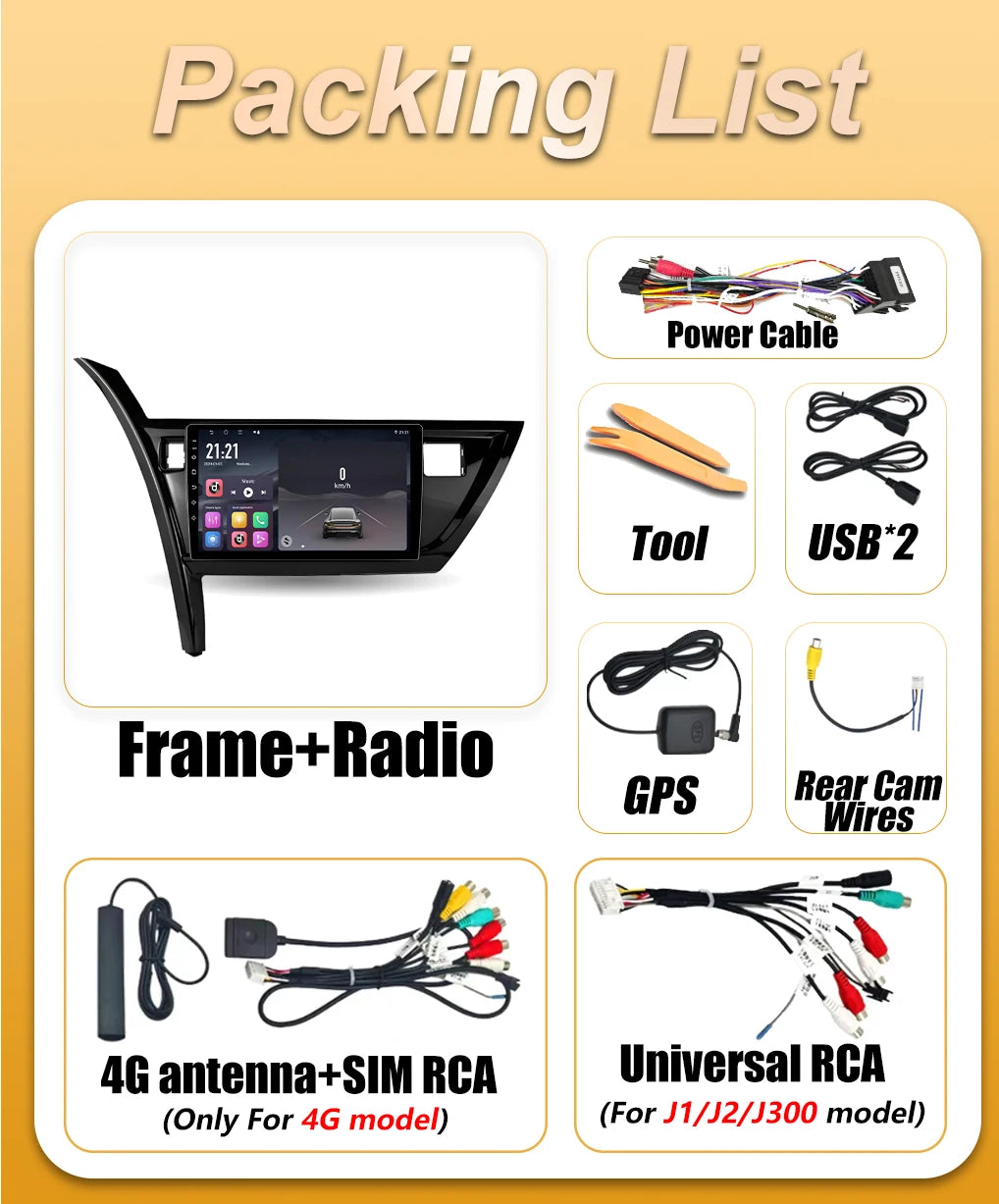Android 16 Auto Car Radio For Toyota Auris 2013 2014 2015 2016 Carplay Video Multimedia Pl | AUTOKITSHOP