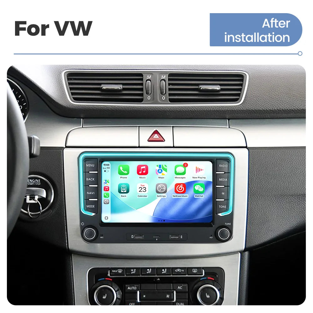 MEKEDE Android 15 7" Universal Car Radio For Volkswagen Golf 5 6 Polo Passat B6 B7 CC Skod