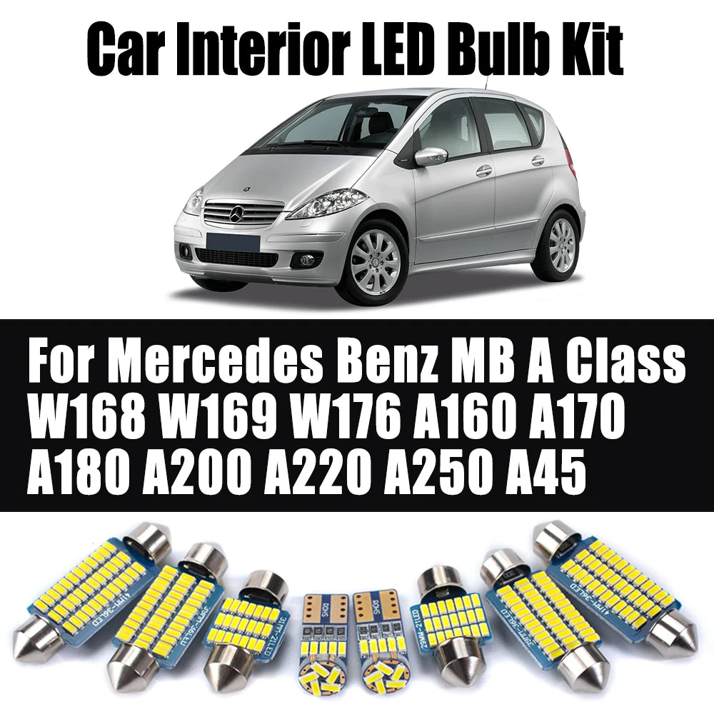 LED Interior Light Kit for Mercedes Benz MB A Class W168 W169 W176 A160 A170 A180 A200 A220 A250 A45 Accessories LED ...