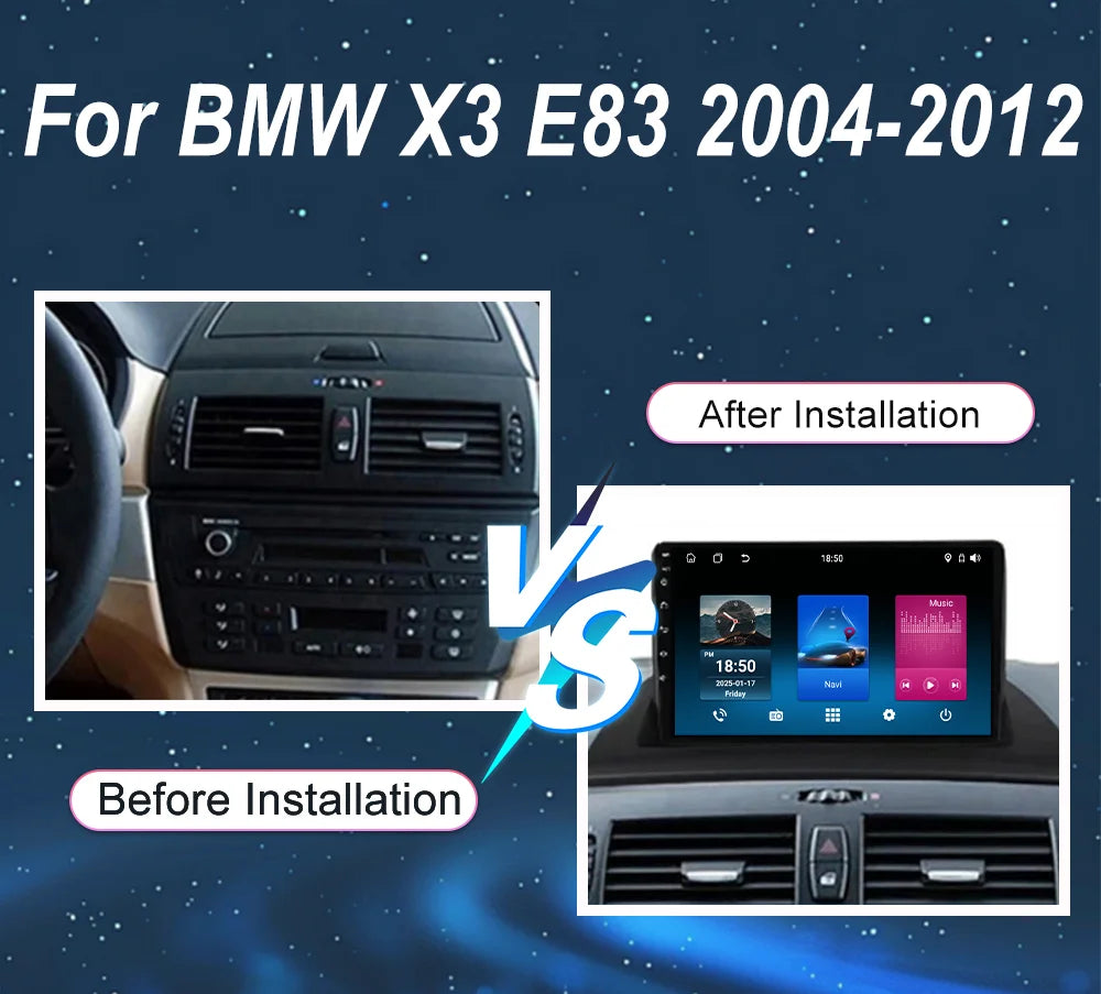 Car DVD Android Stereo Radio For BMW X3 E83 2004 - 2012 Auto Bluetooth High-Performance CP