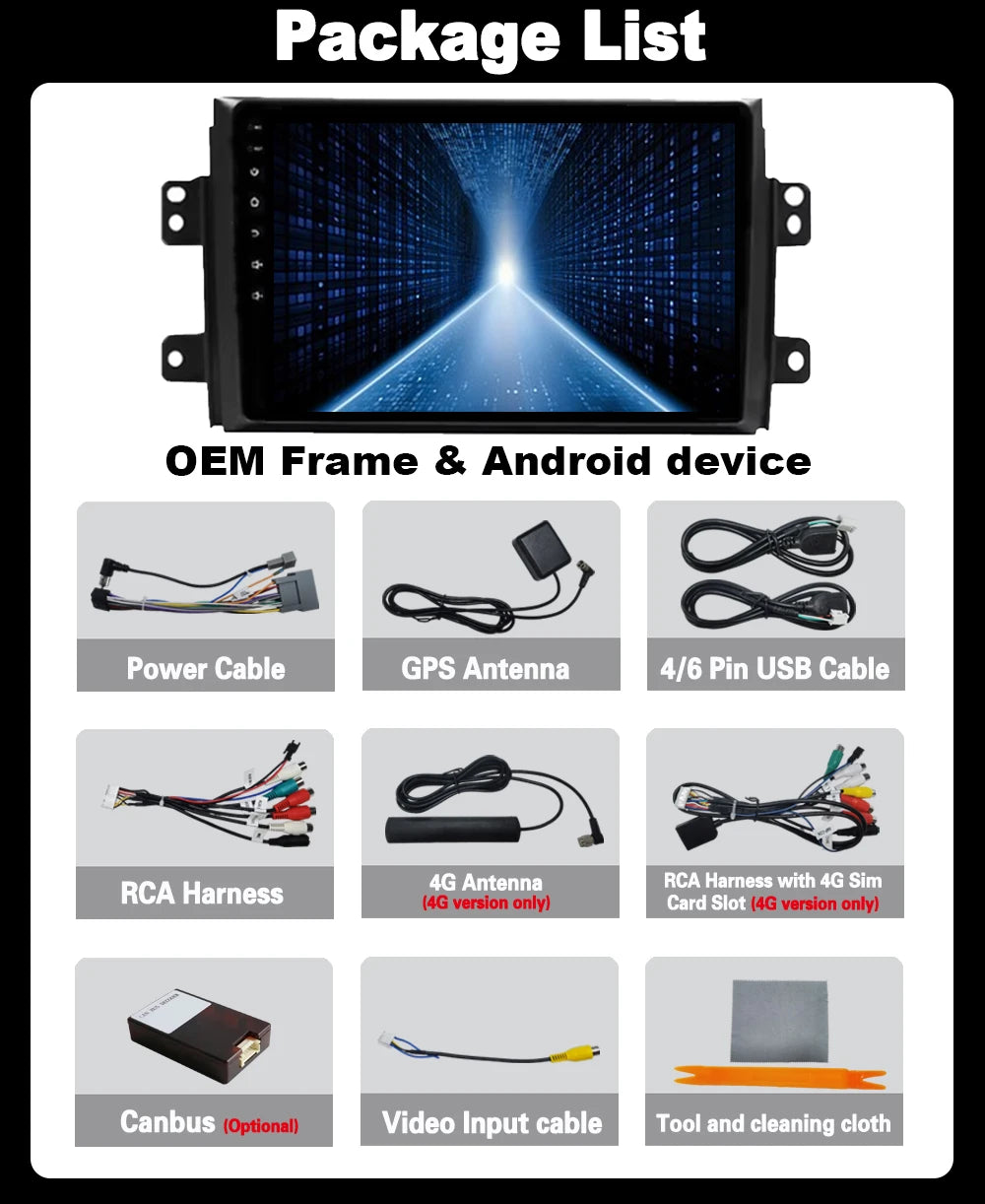 For Suzuki SX4 2006-2013 Fiat Sedici 2005-2014 Android 14 Car Radio Multimedia Video Playe