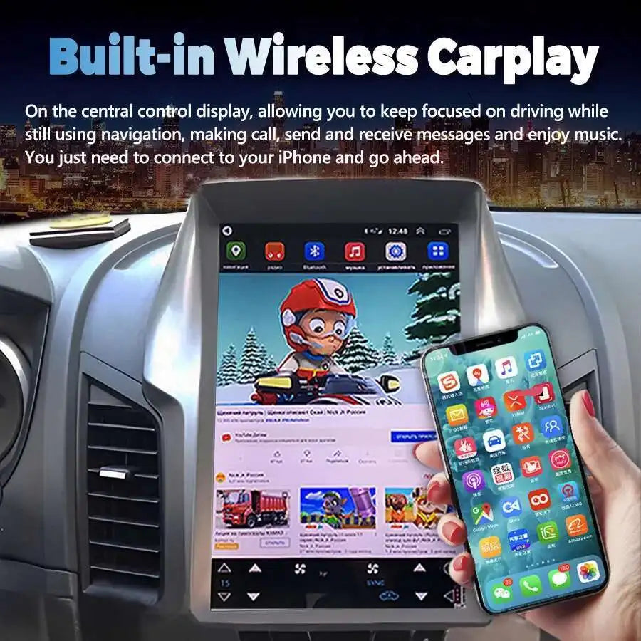 For Ford Ranger 2012-2019 Android 15 12.1" Car Radio Screen Stereo DSP Audio Carplay GPS N | AUTOKITSHOP