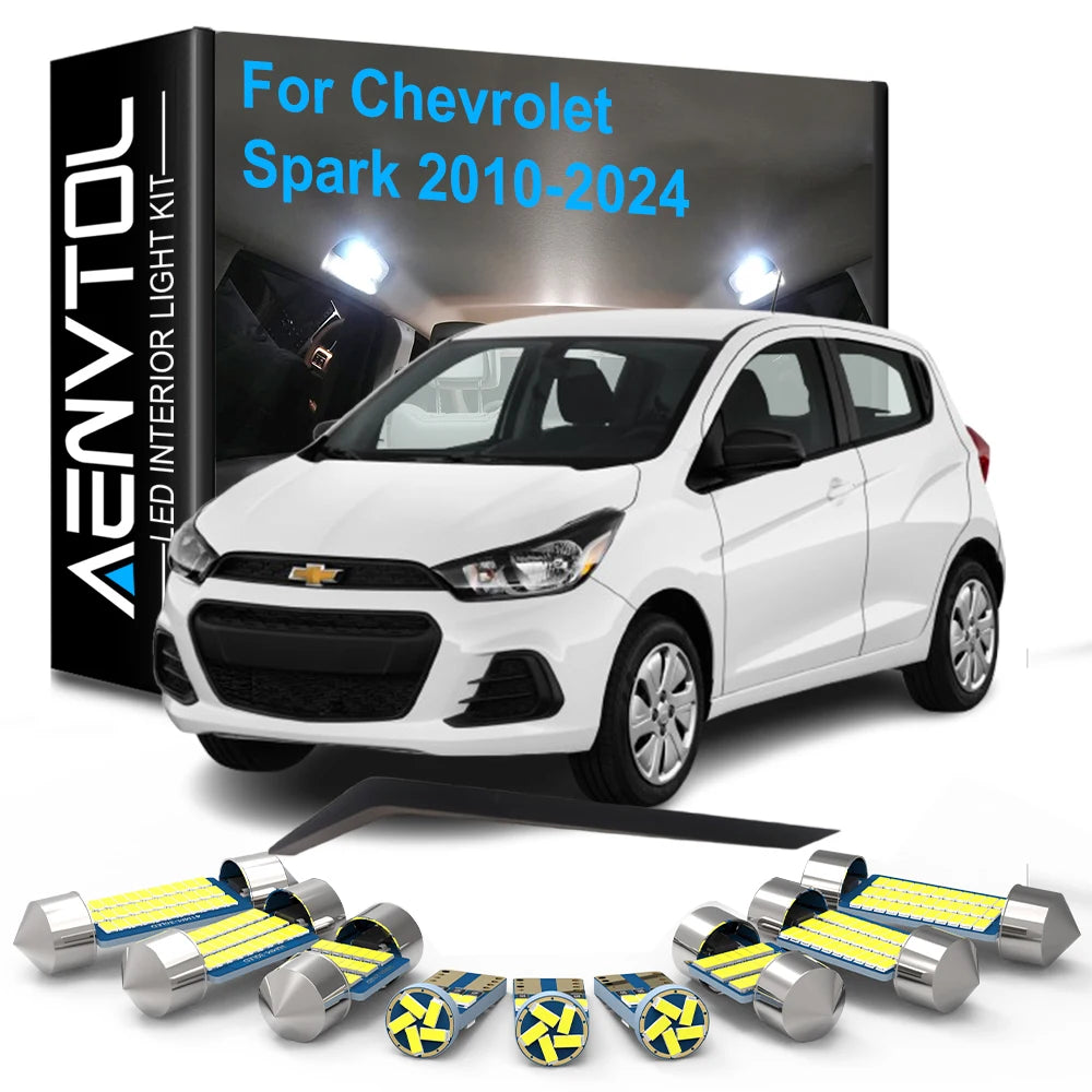 7-Piece LED Interior Light Kit for Chevrolet Spark - Canbus Error-Free Bulbs | AUTOKITSHOP