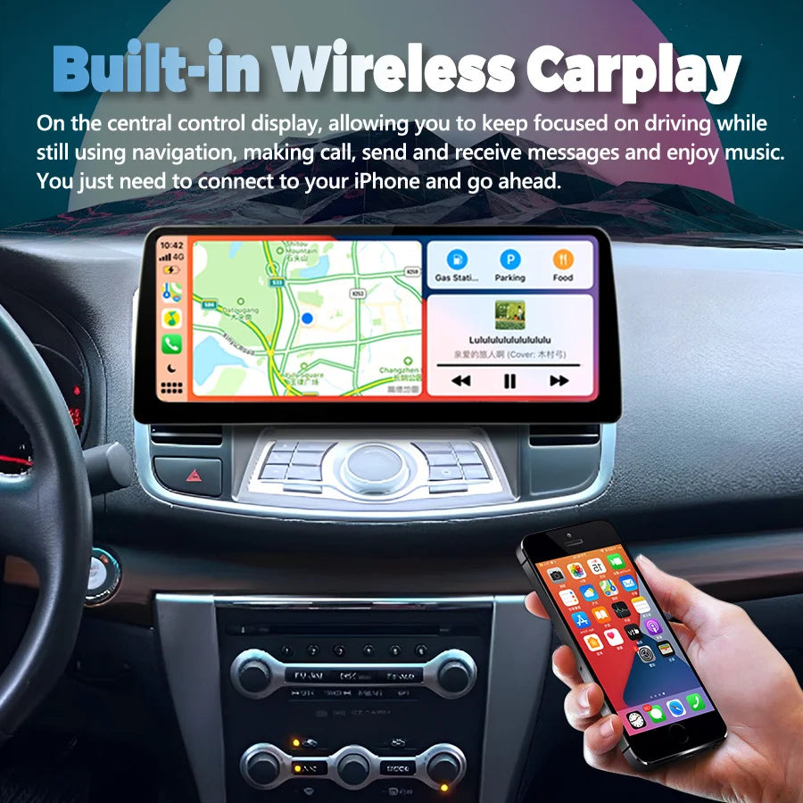 Multimedia Carplay Head Unit 12.3inch Wide Screen Car Video Player Radio Stereo For Nissan