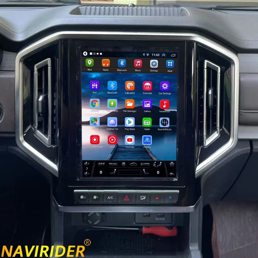 Multimedia Video Player For JAC T9 Jianghuai Hantu 2024 Android Stereo Car GPS Navigation