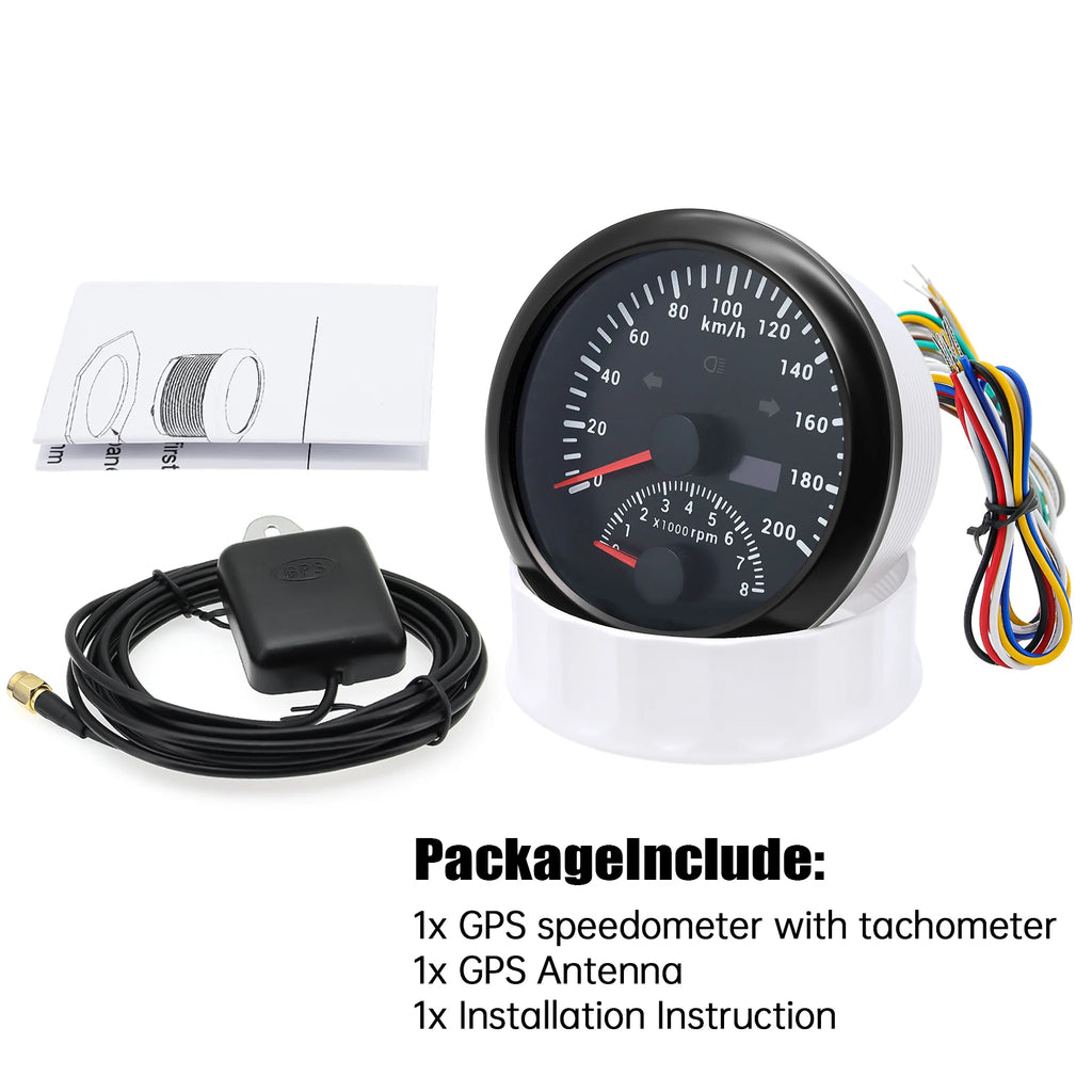 85mm Water Temperature Meter Oil Pressure Fuel Level Voltage 4In1 Multifunctional Gauge Oil Pres - Automotive LED Light