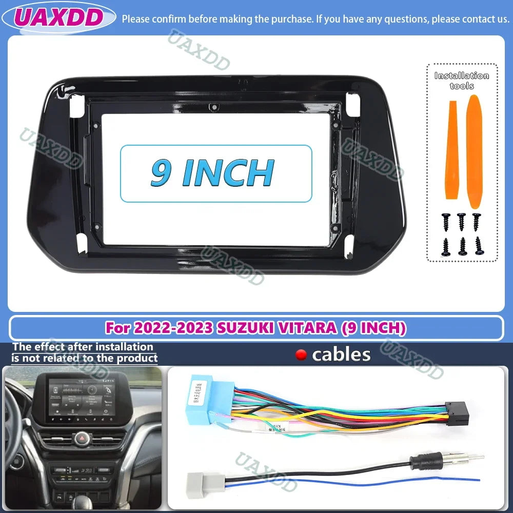 9 Inch Car Frame Fascia Adapter Android Radio Dash Fitting Panel Kit For Suzuki Vitara 202