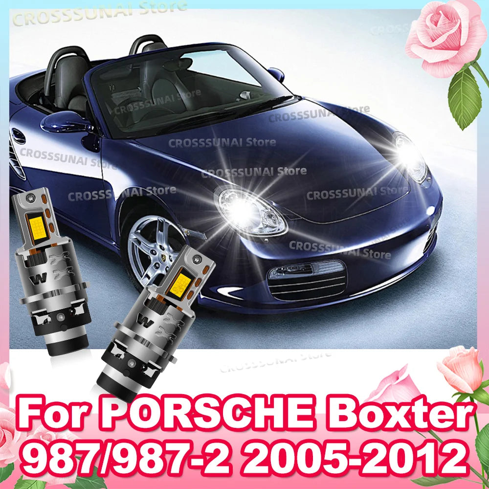 LED Headlights Canbus 1:1 HID Xenon Auto Lamp 50000LM Turbo LED Bulb For PORSCHE Boxter 98