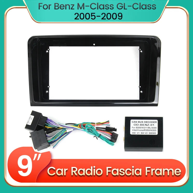 2 Din Car Radio Fascia for Mercedes Benz CLASS ML W164 X164 ML350 ML300 GL500 ML320 ML280  | AUTOKITSHOP