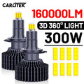 300W 160000LM 3D 360 H7 Led Canbus Car Headlight Bulb H11 H4 H1 HB3 9005 HB4 9006 9012 Aut