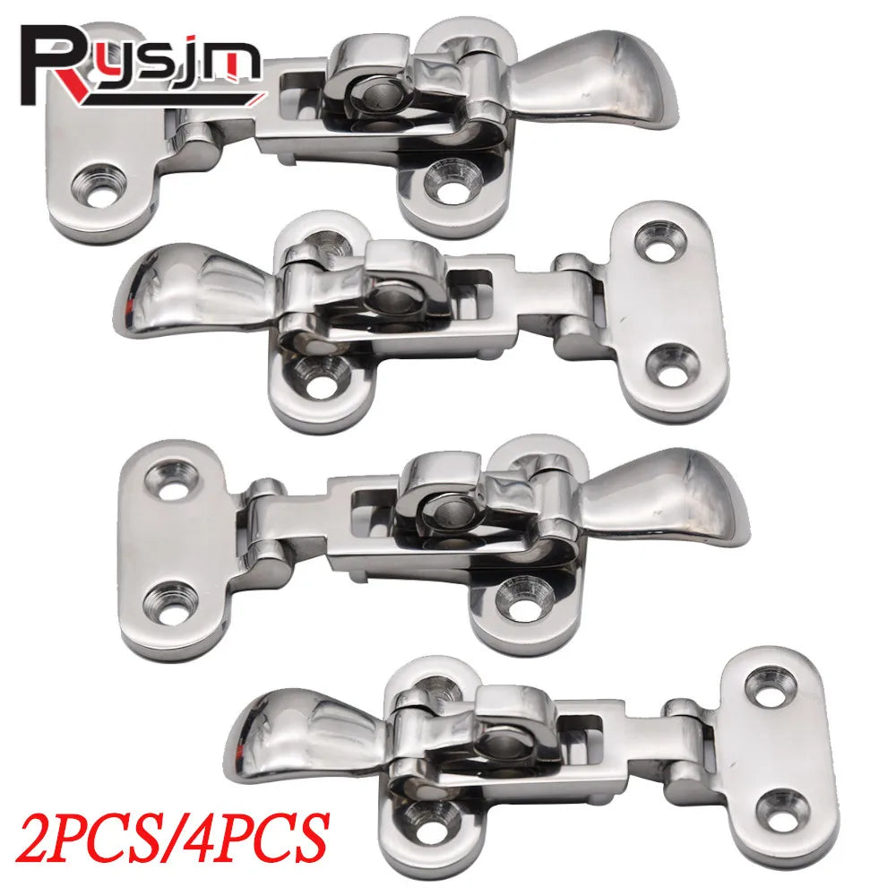 HD 2/4PCS Boat Anti-Rattle Latch 110X50mm 316 Stainless Steel Marine Boat Locker Hatch Anti-Ratt - Automotive LED Light