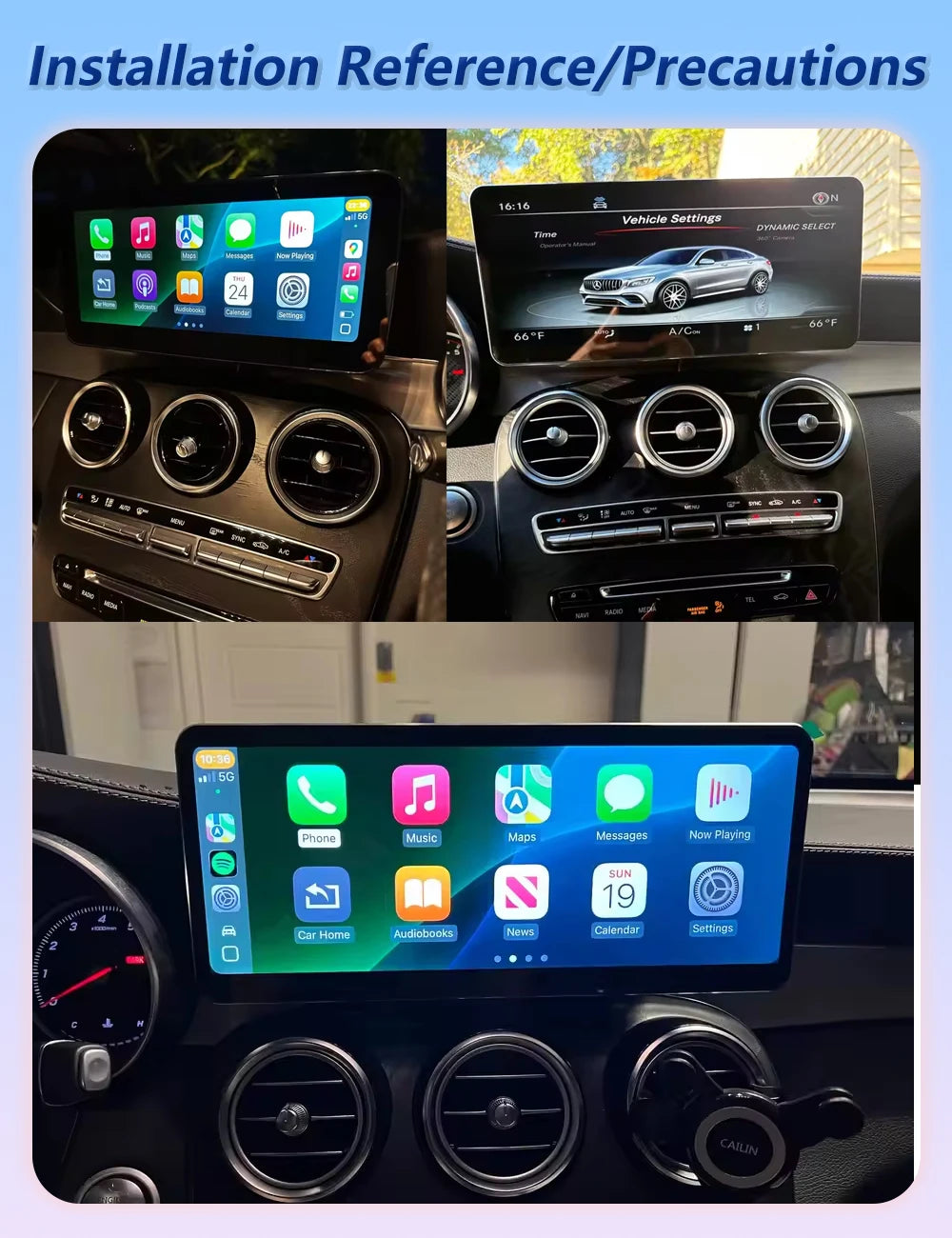 Wireless Carplay Linux Touch Screen For Mercedes Benz C V Class W205 W447 GLC NBT5.0 2015- | AUTOKITSHOP