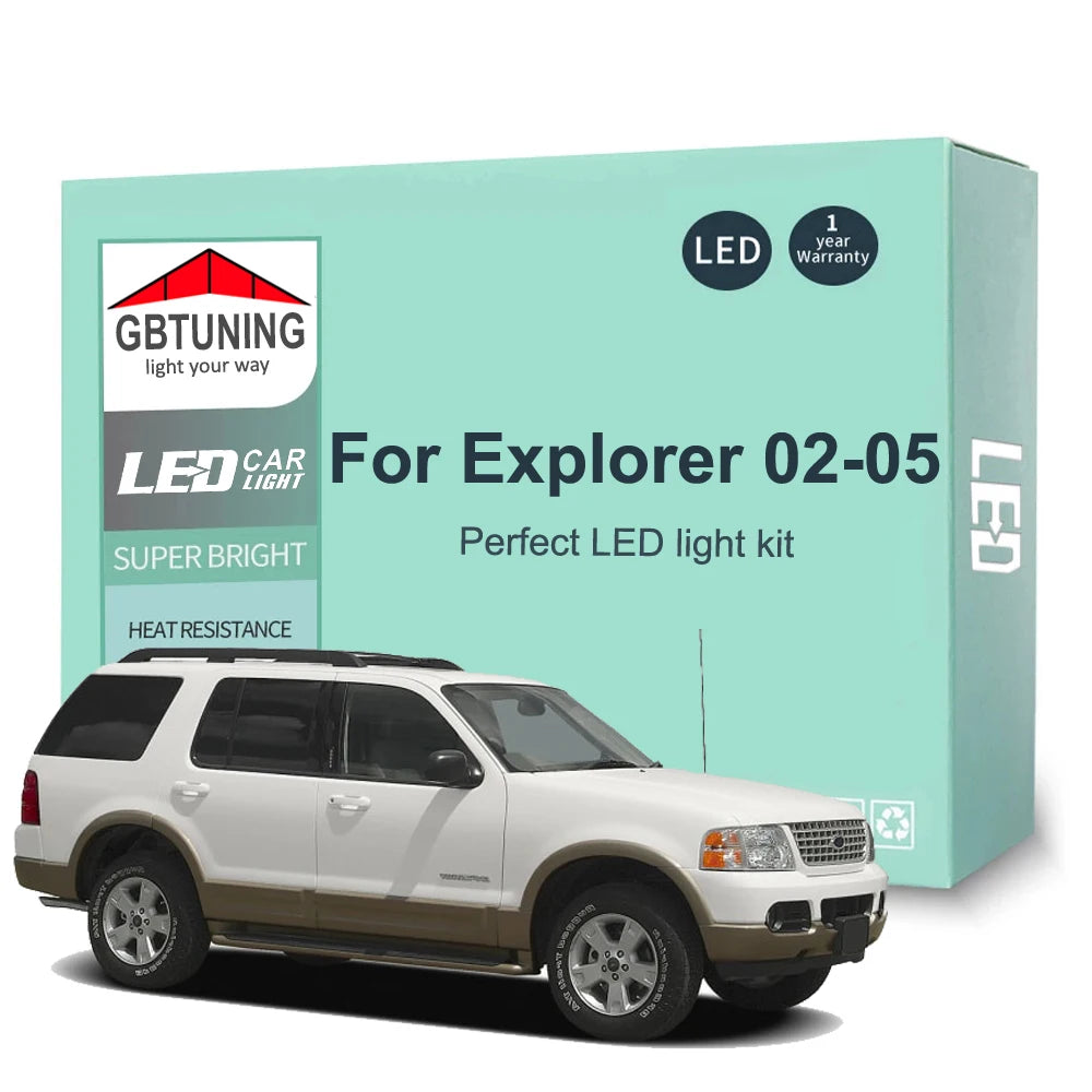 15-Piece LED Interior Light Kit for Ford Explorer MK3 - Canbus Error-Free Bulbs | AUTOKITSHOP