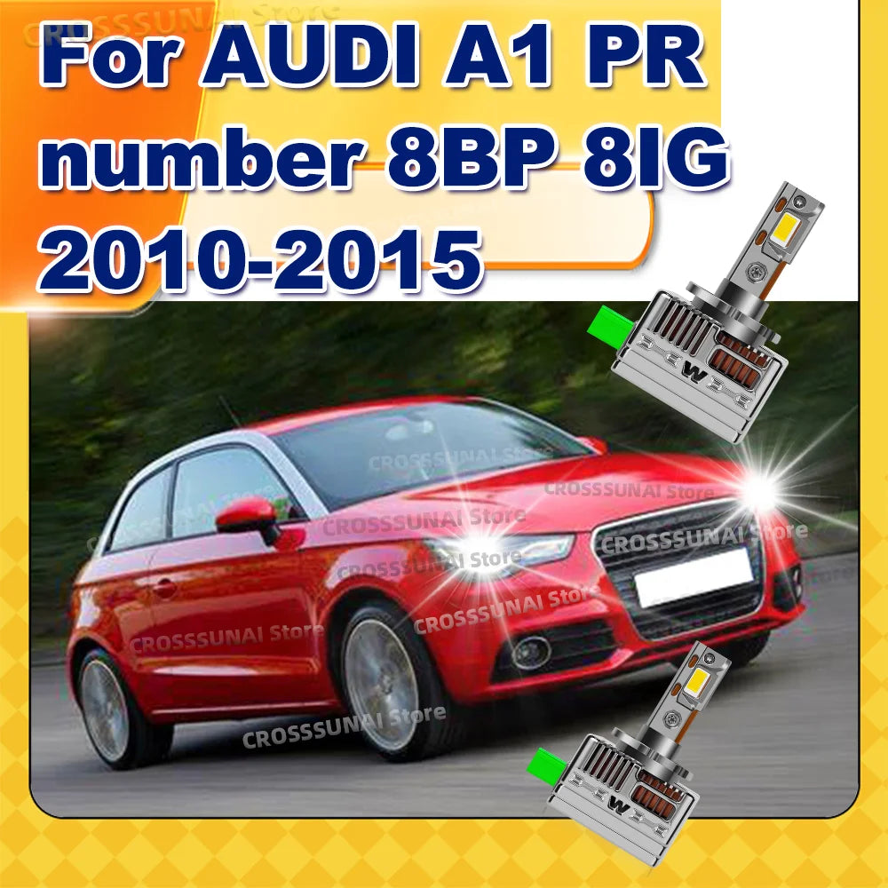 50000LM Canbus LED Headlight Bulbs Replace Xenon Car Lights For AUDI A1 PR number 8BP 8IG