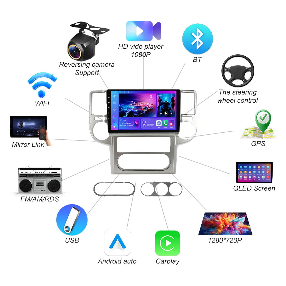 Car Radio Android 16 For Nissan X-trail Xtrail 2003-2007 Carplay Auto Player Multimedia Vi | AUTOKITSHOP