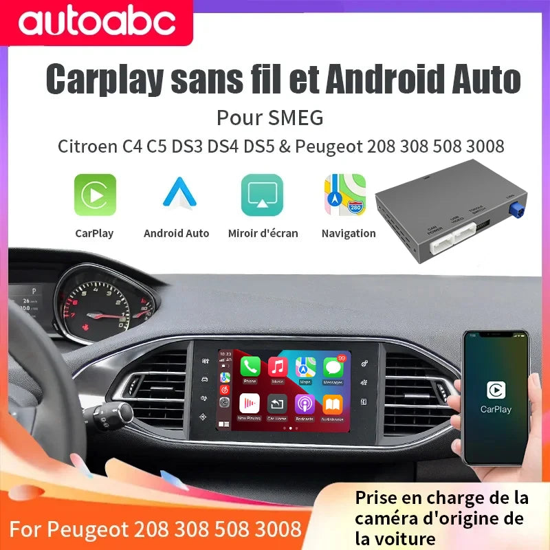 Wireless Carplay Android Auto Module for Peugeot Citroën SMEG MRN Picasso C4 C5 C6 DS4 DS3 | AUTOKITSHOP