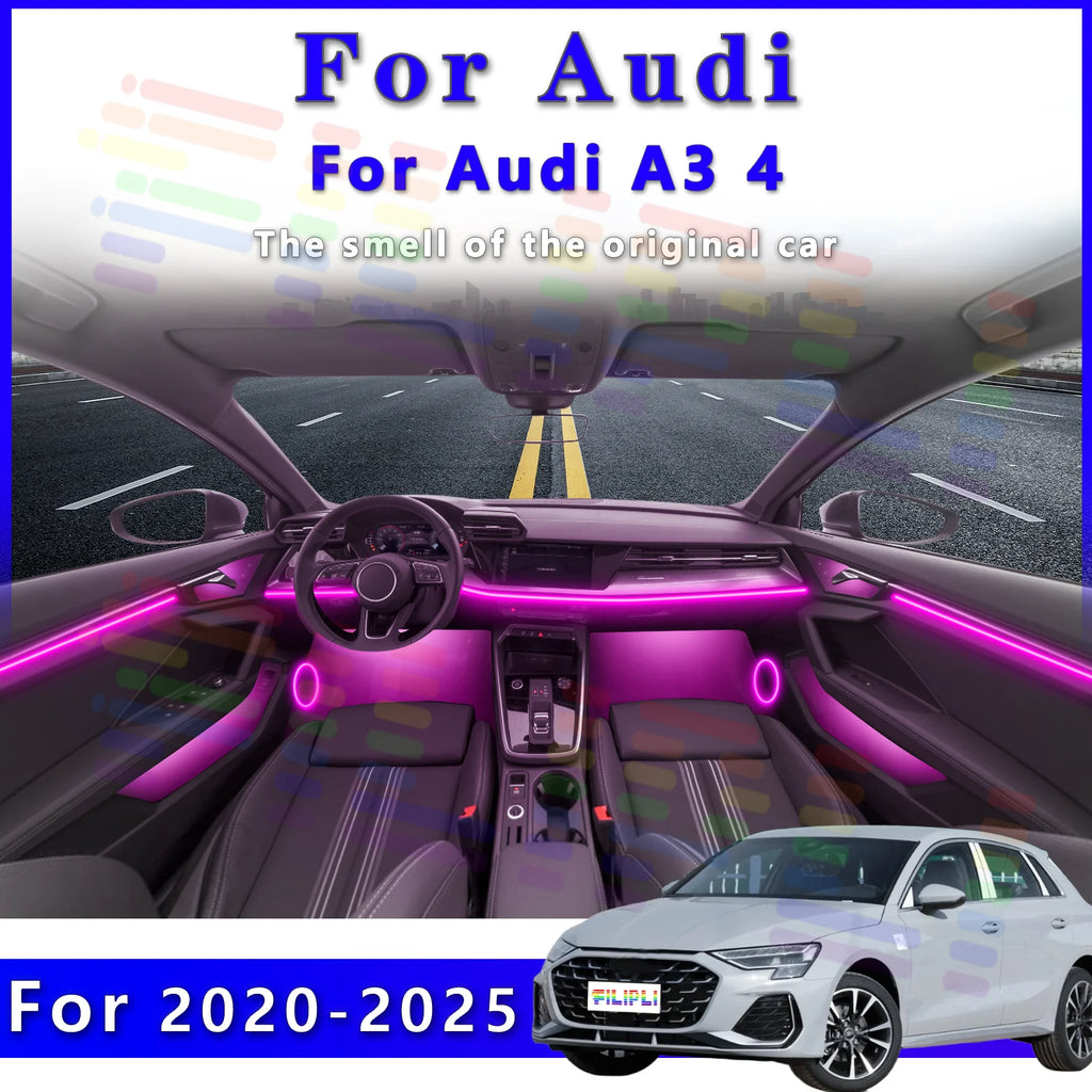 For Audi A3 2020-2025Y Transform Your Vehicle’s Cabin with Hidden LED Light Strips for Car Interi... | AUTOKITSHOP