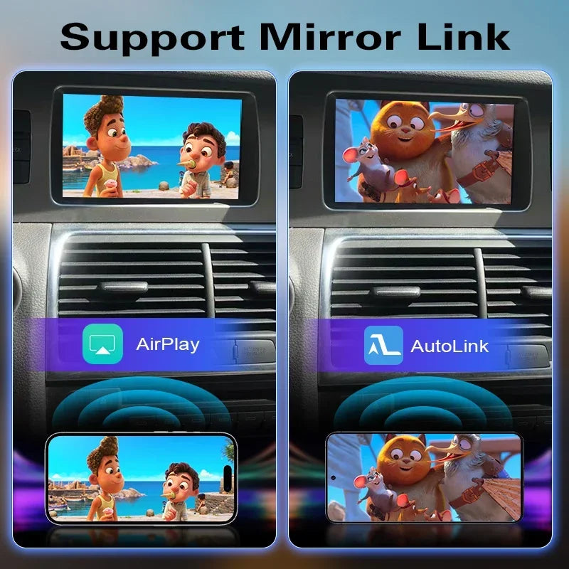 Wireless CarPlay Android Auto Box for Audi A4/A6L/Q7/A8 2005-2009 MMI2G High with AirPlay