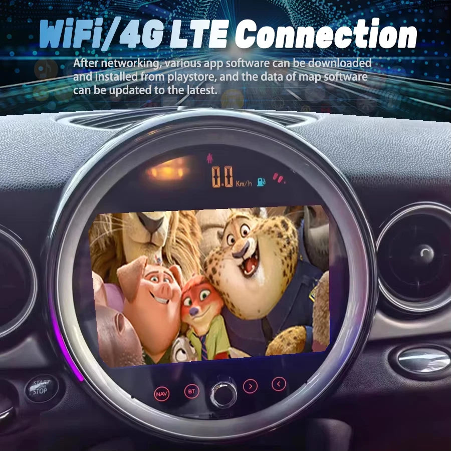 For BMW MINI COOPER R56 R60 2007 - 2014 Android Car Radio QLED Multimedia Video Player Nav | AUTOKITSHOP