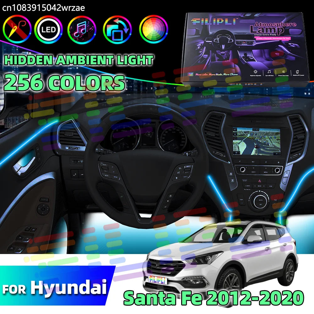 64 RGB - Ambient Light - for Hyundai 2012-2020 - App Control - Car Interior Lighting | AUTOKITSHOP