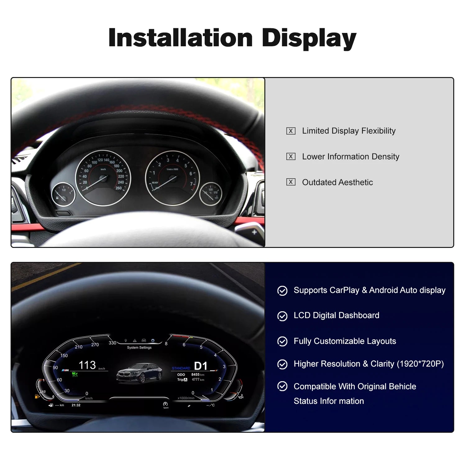 LED Interior Light Kit for BMW F36 F32 F33 - Canbus Error-Free Interior Bulbs