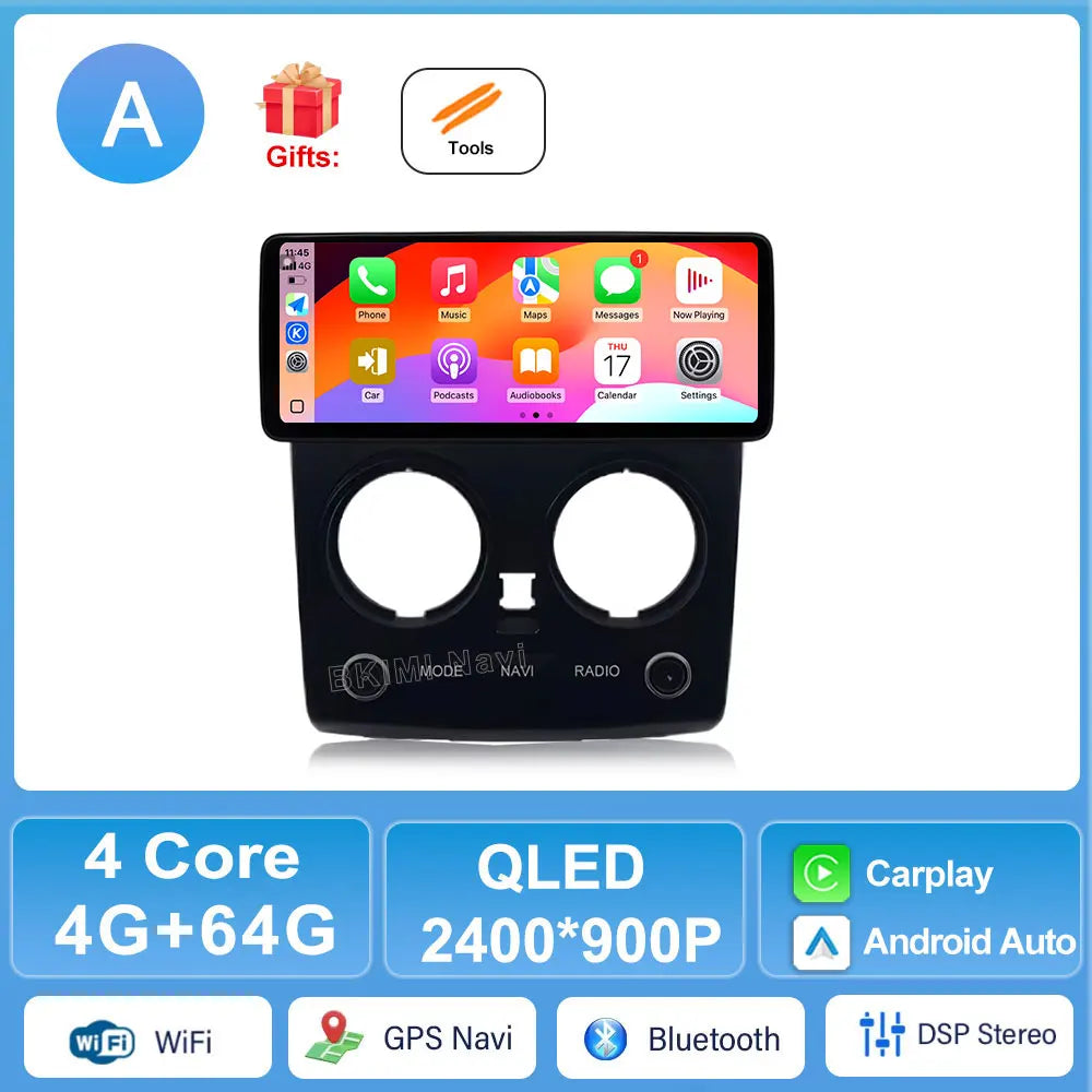 12.3" Multimedia Player Car Radio for Nissan Qashqai 2008-2015 - GPS, Carplay, Android Auto, 4G WiFi Head Unit