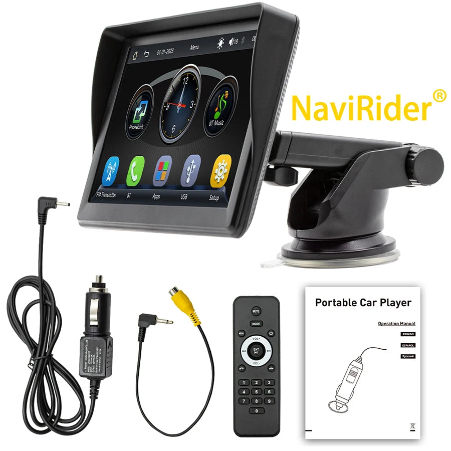 7inch Auto CarPlay Car Radio WiFi GPS FM HD Bluetooth Multimedia Touch Screen Universal Vi