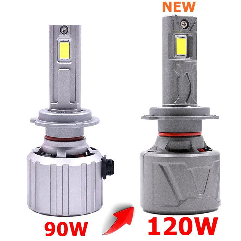 240W F12 H7 H4 H11 9005 9006 Double Copper LED Headlight Bulbs Car Lights High Brightness