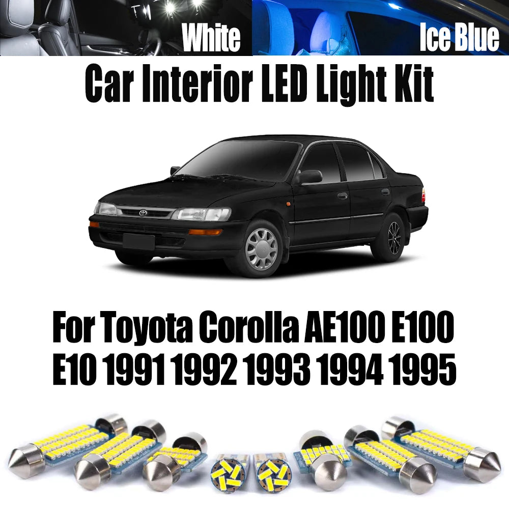 8-Piece LED Interior Light Kit for Toyota Corolla AE100 E100 E10 - Canbus Error-Free Bulbs | AUTOKITSHOP