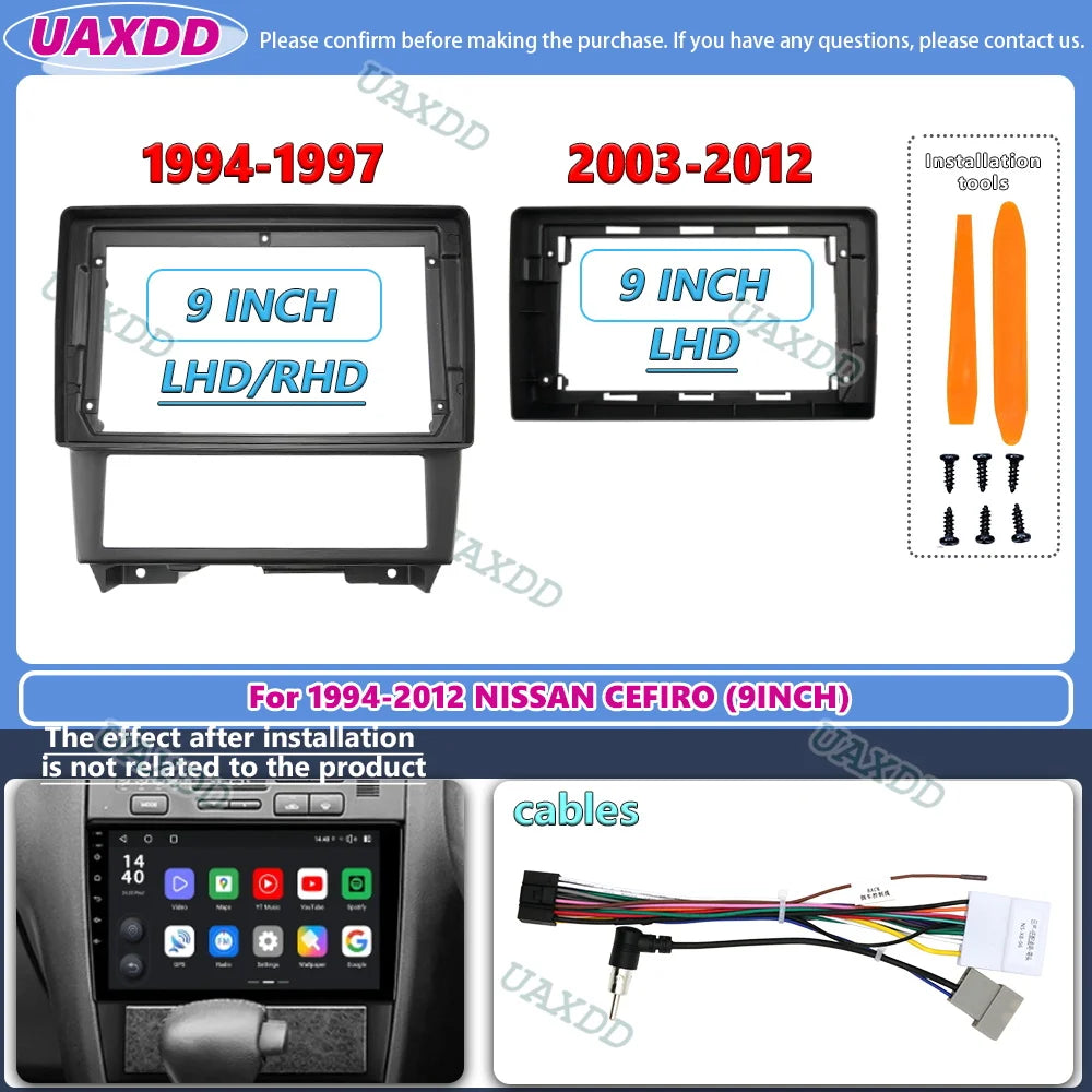 Adaptateur Fascia cadre voiture kitCD panneau montage tableau bord radio Android decodeur
